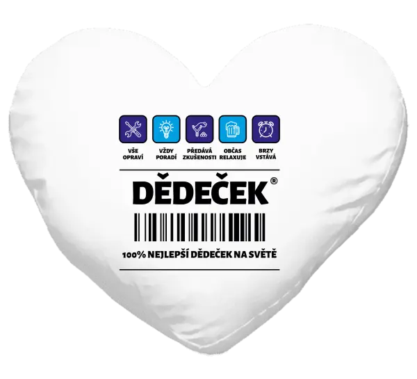 Polštář Čárový kód - dědeček