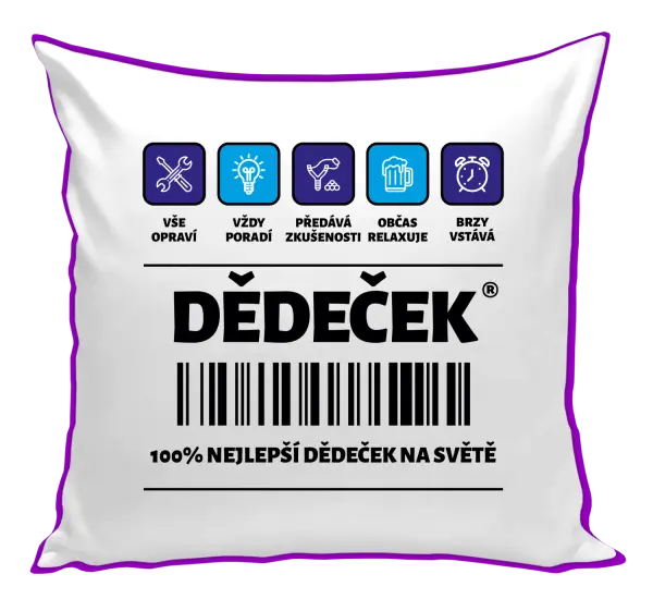 Polštář Čárový kód - dědeček