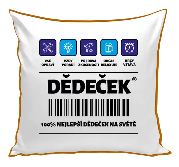 Polštář Čárový kód - dědeček