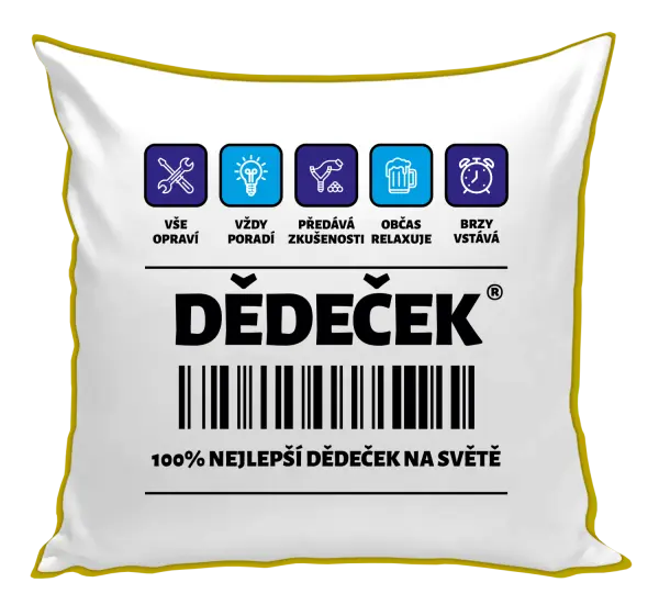 Polštář Čárový kód - dědeček