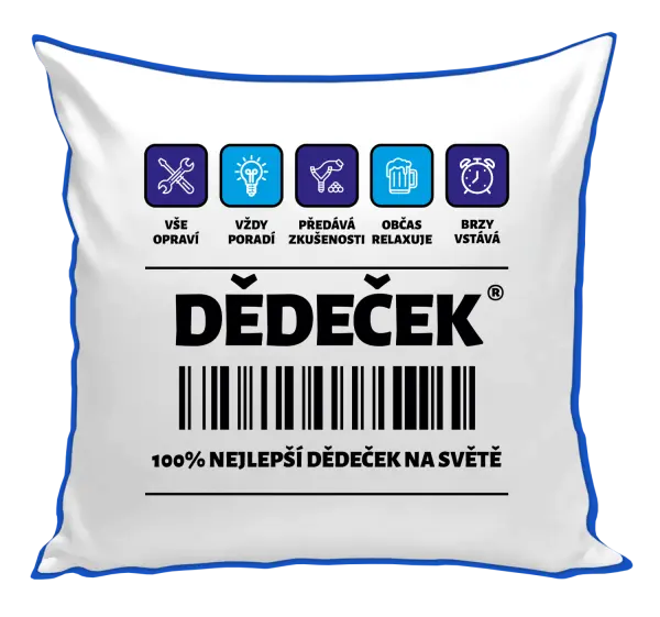 Polštář Čárový kód - dědeček