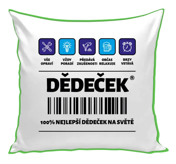 Polštář Čárový kód - dědeček