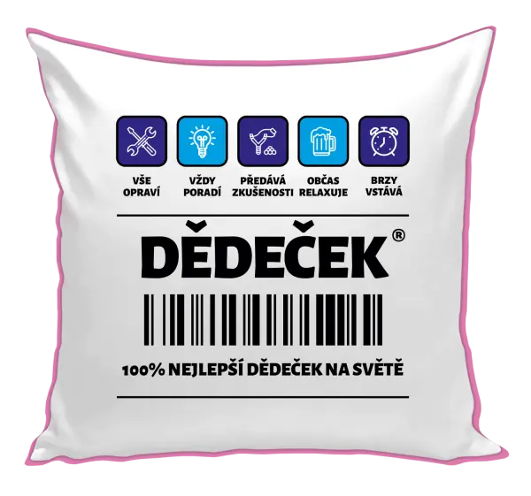 Polštář Čárový kód - dědeček