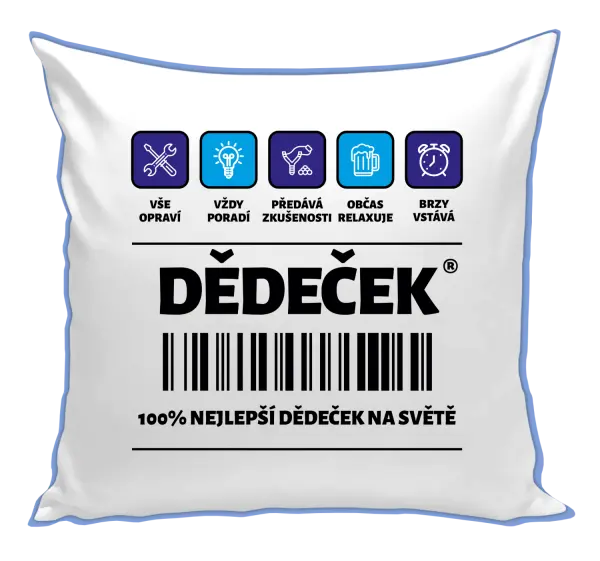 Polštář Čárový kód - dědeček