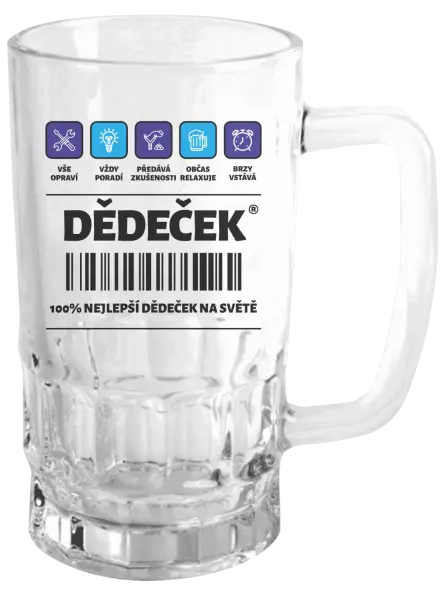 Půllitr Čárový kód - dědeček