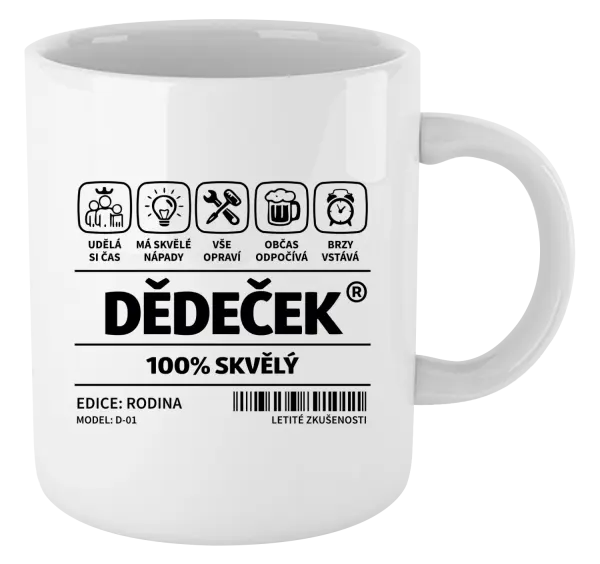 Hrnek Dědeček - čárový kód