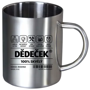 Nerezový hrnek Dědeček - čárový kód