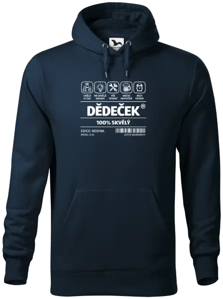 Pánská mikina Dědeček - čárový kód