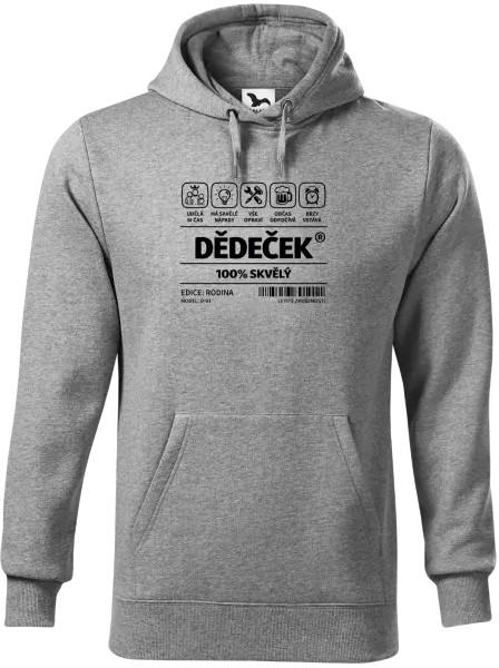 Pánská mikina Dědeček - čárový kód