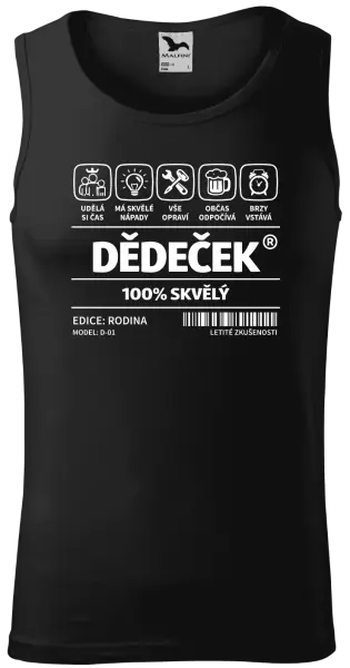Pánské tílko Dědeček - čárový kód