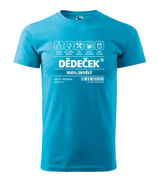Pánské tričko Dědeček - čárový kód