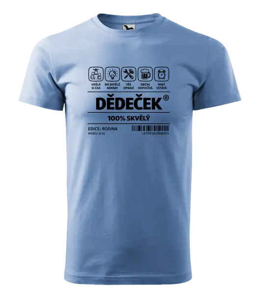 Pánské tričko Dědeček - čárový kód