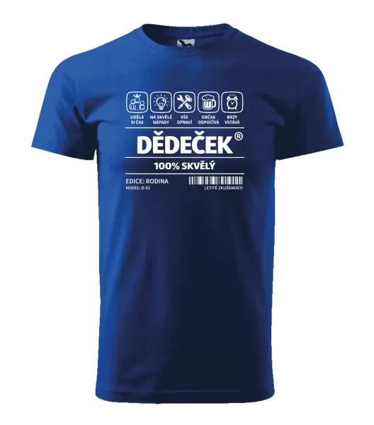 Pánské tričko Dědeček - čárový kód
