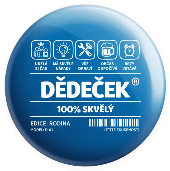 Placka Dědeček - čárový kód
