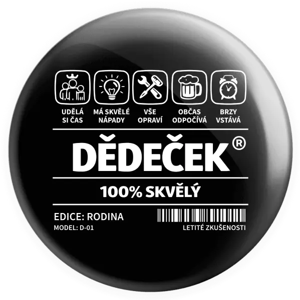 Placka Dědeček - čárový kód