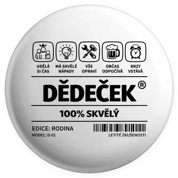Placka Dědeček - čárový kód