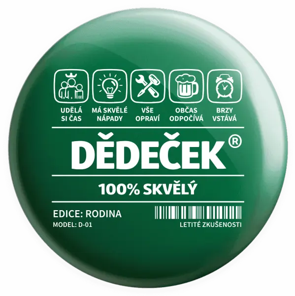 Placka Dědeček - čárový kód