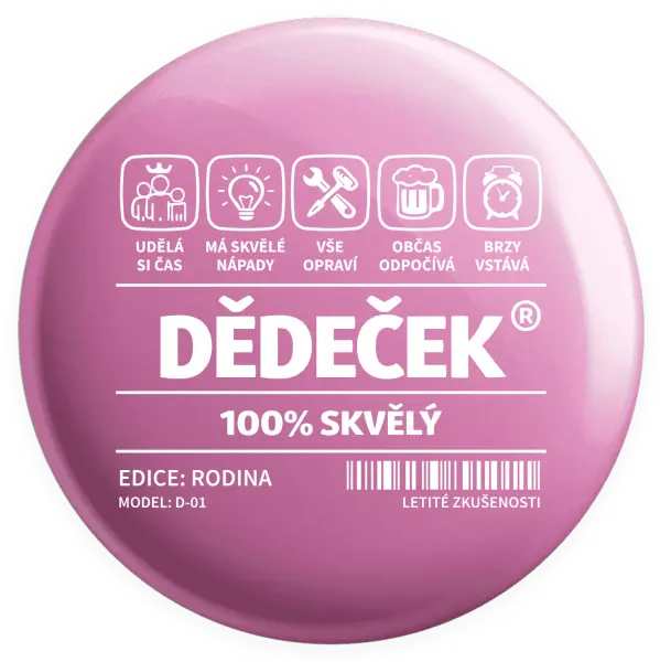 Placka Dědeček - čárový kód