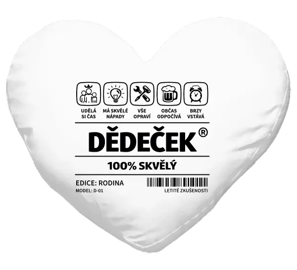 Polštář Dědeček - čárový kód
