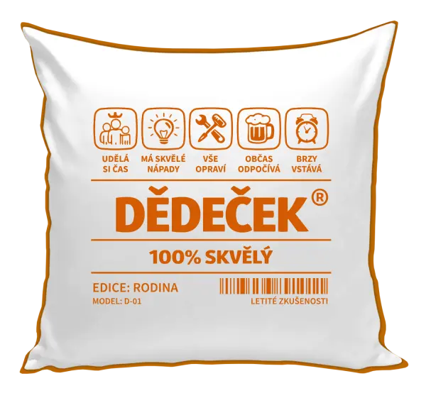 Polštář Dědeček - čárový kód