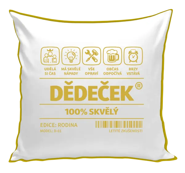 Polštář Dědeček - čárový kód