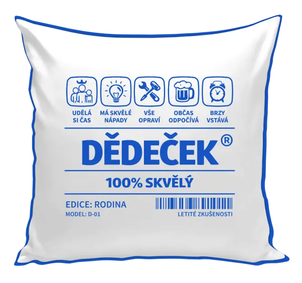 Polštář Dědeček - čárový kód