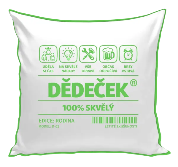 Polštář Dědeček - čárový kód