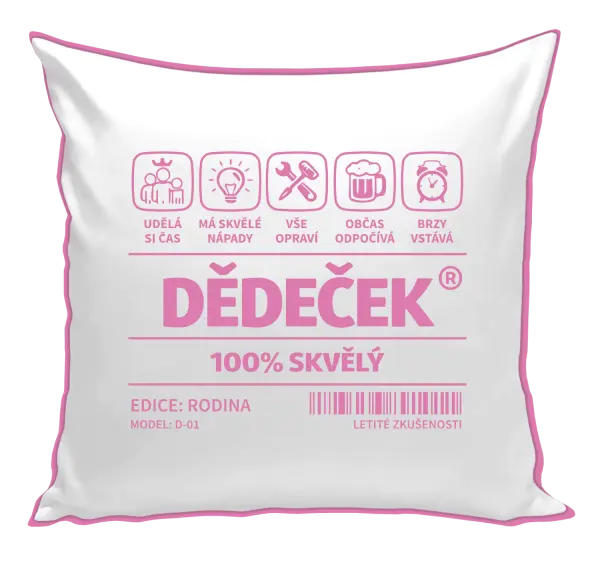 Polštář Dědeček - čárový kód
