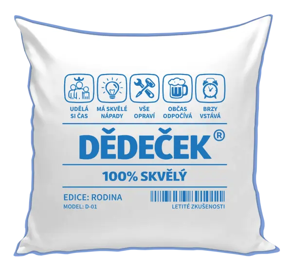 Polštář Dědeček - čárový kód