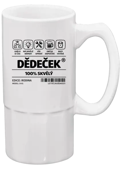 Půllitr Dědeček - čárový kód