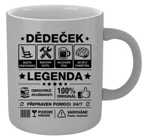 Metalický hrnek Dědeček legenda