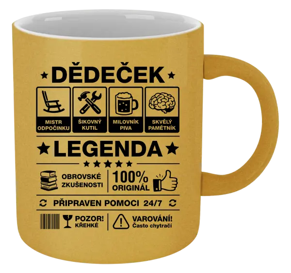 Metalický hrnek Dědeček legenda