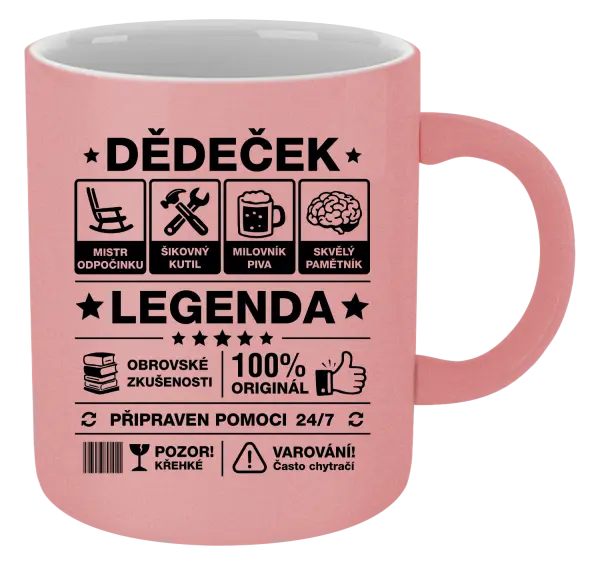 Metalický hrnek Dědeček legenda
