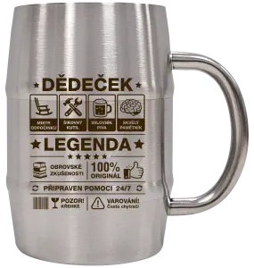 Nerezový chladicí půllitr Dědeček legenda
