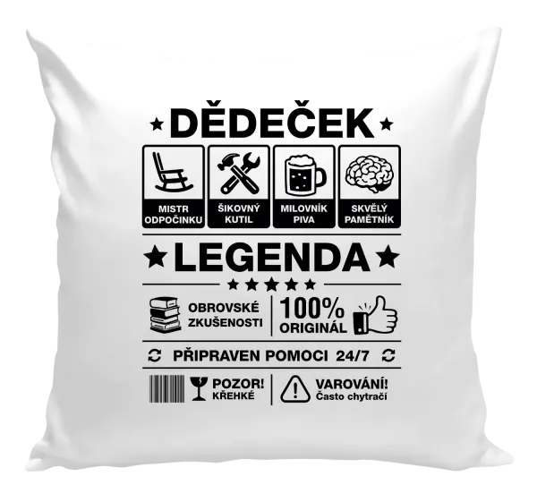 Polštář Dědeček legenda