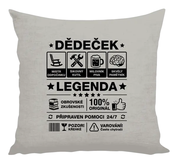 Polštář Dědeček legenda