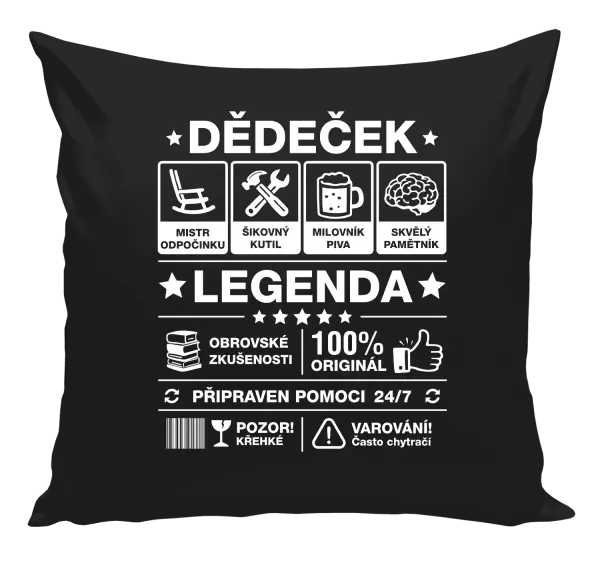 Polštář Dědeček legenda