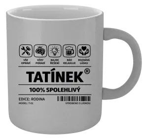 Metalický hrnek Tatínek - čárový kód