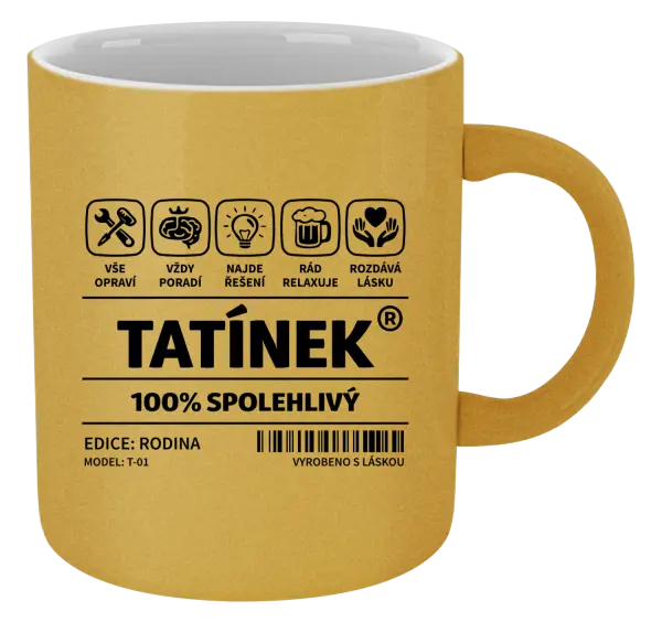 Metalický hrnek Tatínek - čárový kód