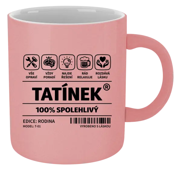 Metalický hrnek Tatínek - čárový kód
