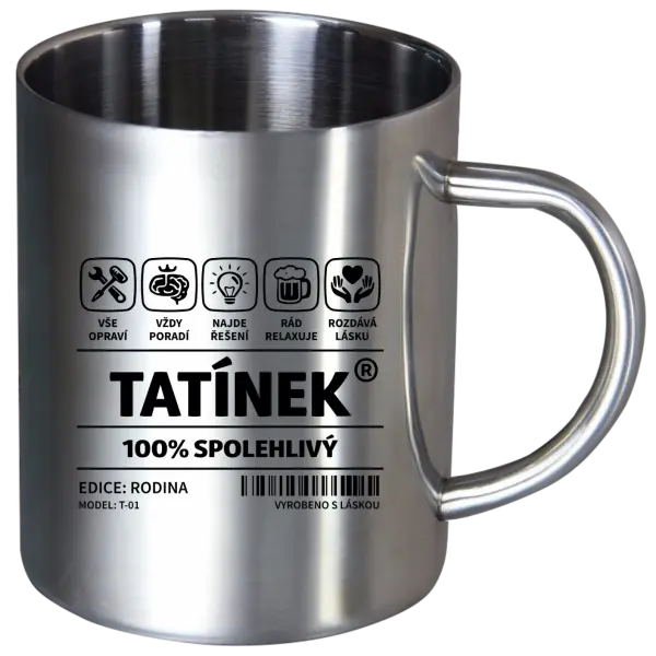 Nerezový hrnek Tatínek - čárový kód