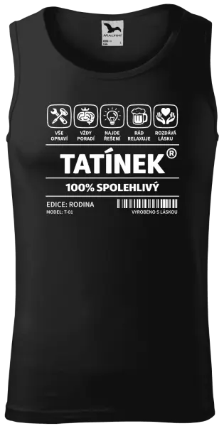 Pánské tílko Tatínek - čárový kód