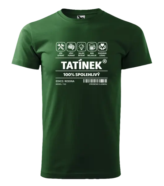 Pánské tričko Tatínek - čárový kód