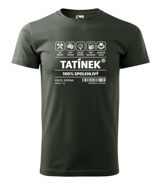 Pánské tričko Tatínek - čárový kód
