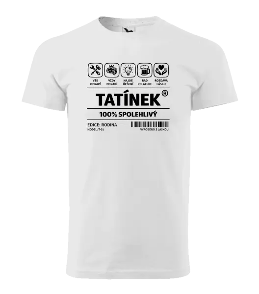 Pánské tričko Tatínek - čárový kód