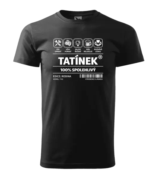 Pánské tričko Tatínek - čárový kód