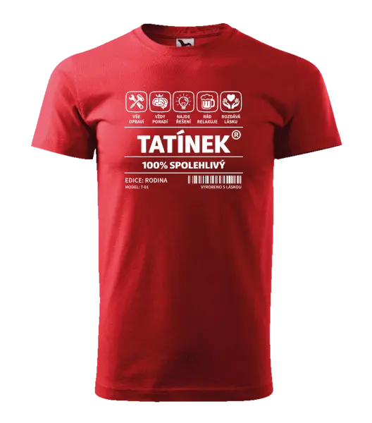 Pánské tričko Tatínek - čárový kód