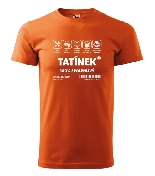 Pánské tričko Tatínek - čárový kód