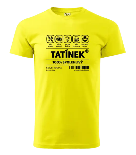 Pánské tričko Tatínek - čárový kód