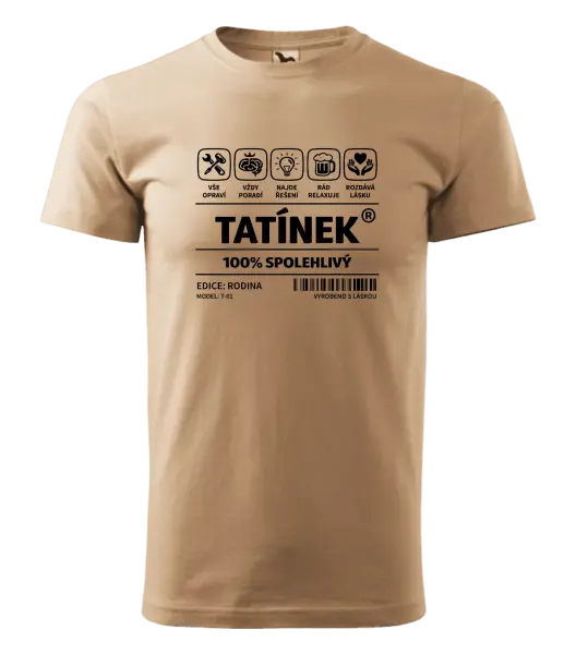 Pánské tričko Tatínek - čárový kód